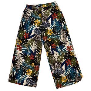 Peck and Peck women's multicolor pull on, elastic waist, wide leg, pants, XL